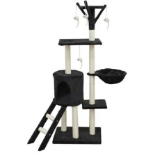 Cat tree black 50 x 35 x 138 cm