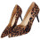Dame pumps med leopardprint og spids snude i PU 1