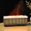 Wood Grain Flame Humidifier with Night Light and 6