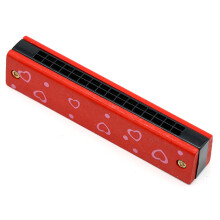 Harmonica for Kids Safe Non-Harmful Red Heart 7-Note