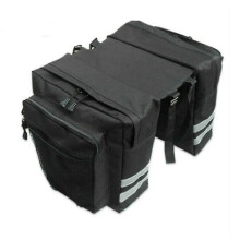 Double Panniers Bag for Bicycle Rear Rack Black