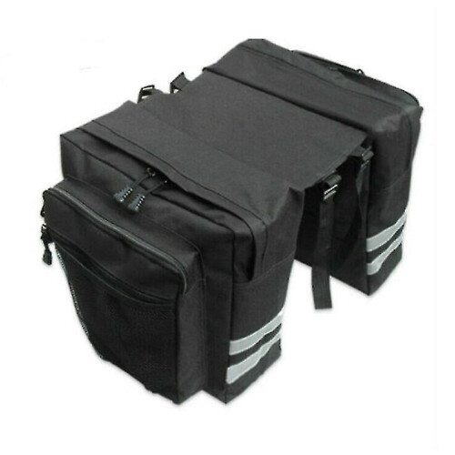 Double Panniers Bag for Bicycle Rear Rack Black