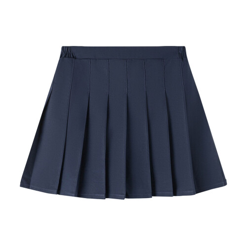 Mädchenuniformröcke mit integrierten Shorts, einfarbig,