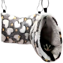 Small Animal Hanging Tunnel and Hammock for Hamster Ferret