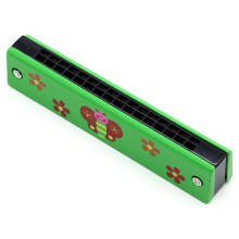 Harmonica for Kids Safe 8-Note Green Butterfly