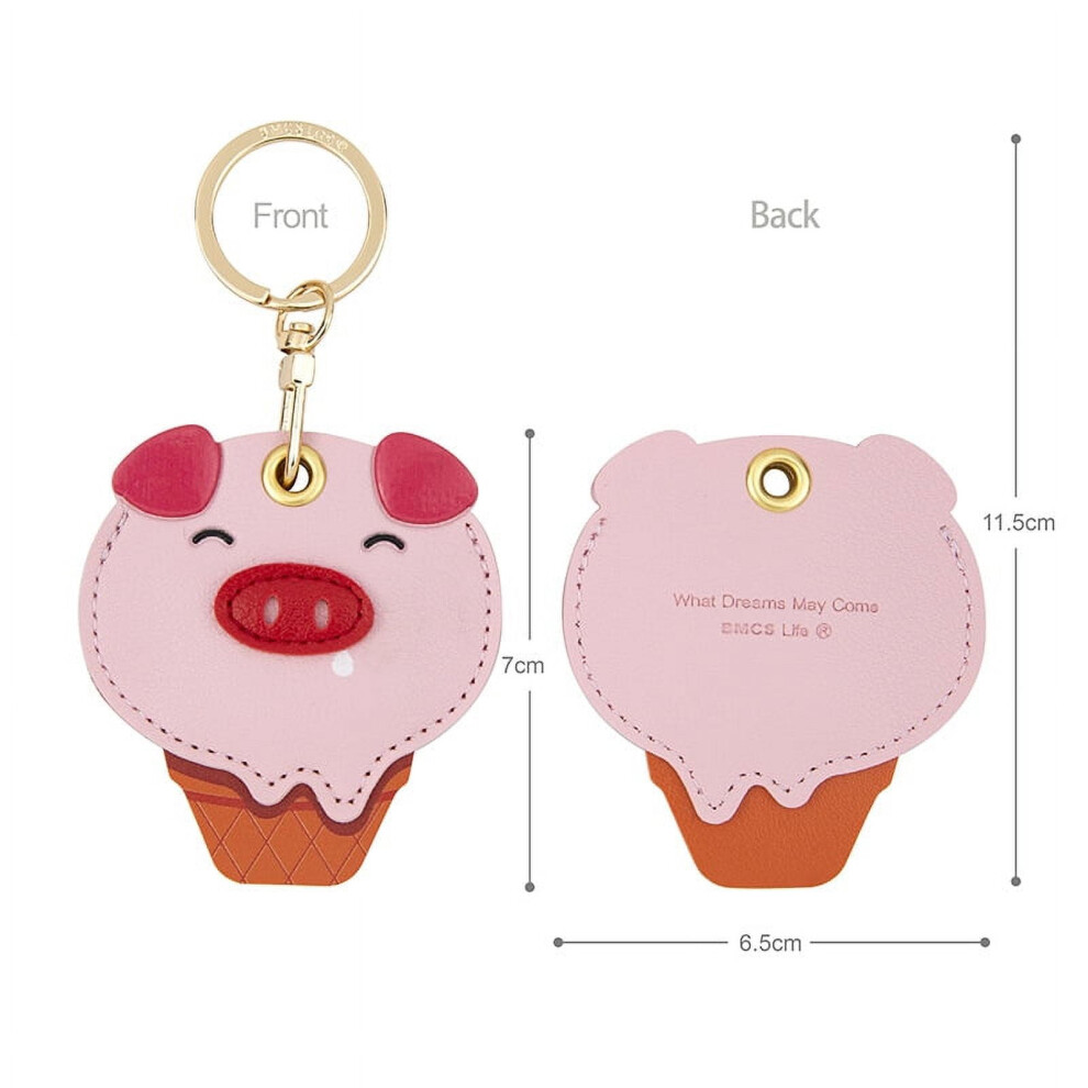 Leather Airtag Keychain Holder Anti-Drop Scratch Resistant 913466591954