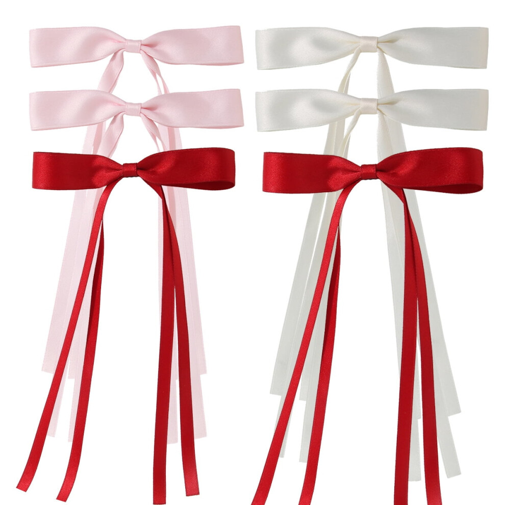 Bow Hair Clips for Women and Girls 6 Pieces