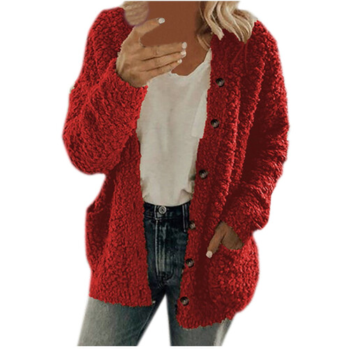 Oversized cardiganfrakke med åben front til kvinder, plus size