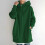 Damen-Kapuzenpullover mit Reißverschluss, einfarbig, grün, Größe 5XL 1