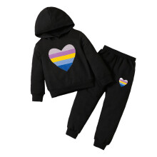 Girls' winter 2-piece tracksuit set for ages 6-7