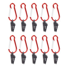 Planen-Alligatorclips mit Karabinerhaken, 10 Stück