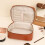 Make-uptas van leer, reisorganizer met vakjes voor make-upborstels 4