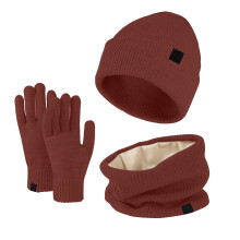 Set de căciulă și mănuși de iarnă cu căptușeală din fleece, 3 piese