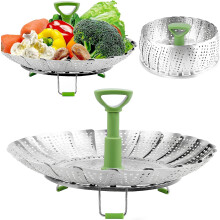Stainless Steel Folding Vegetable Steamer Basket 5.1–9