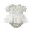 Floral Print Mesh Lace Romper with Puff Sleeves 1