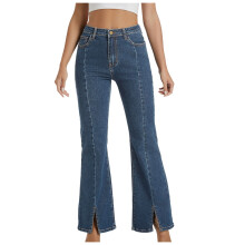 Dame Flare Jeans med høj talje og brede ben