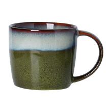 Keraaminen kahvimuki, liukuvärjätty, ergonominen kahva, 12oz