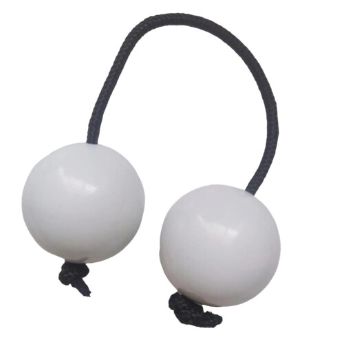 African shaker rattle white egg-shaped percussion