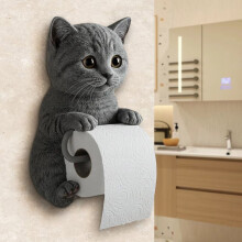 3D-kissan wc-paperiteline seinälle, 1 pakkaus