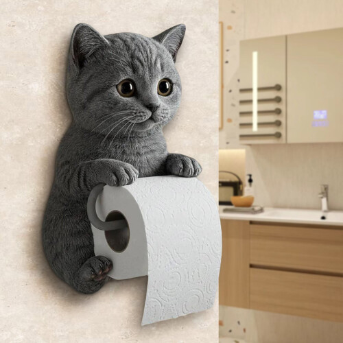 3D-kissan wc-paperiteline seinälle, 1 pakkaus
