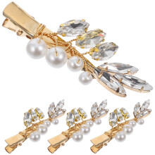 Gouden krokodillenhaarclips voor dames, 4 stuks