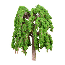 Saule pleureur miniature décoratif en plastique pour jardin miniature