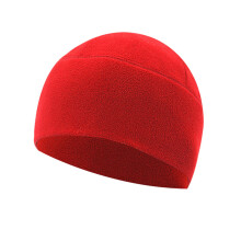 Bonnet d'hiver pour homme, en polaire épaisse, chaud et coupe-vent, rouge
