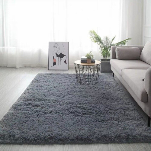 Fuskig polyester fårskinnsmatta 112x86 cm