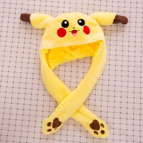 Pikachu Bunny Ears Λούτρινο Καπέλο Kawaii Cartoon Παιχνίδι