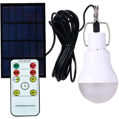 Solar LED Lamp with Remote Control 350LM Portable