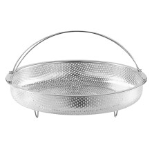 Panier vapeur et égouttoir en acier inoxydable avec finitions fines