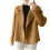 Blazer feminino oversized em tweed misto de lã com mangas compridas 1