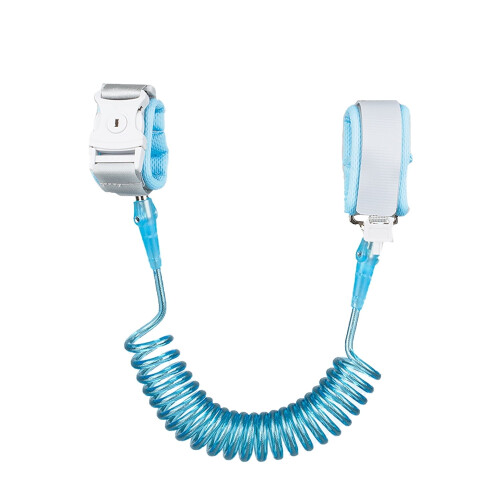 Kids Safety Leash Blue 6.56ft with Wrist Strap and Lock