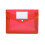 Uitschuifbare plastic dossiermap met transparante druksluiting, rood 1