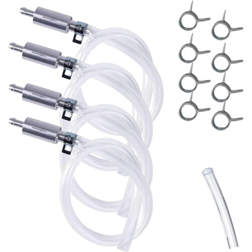 Brake Bleeder Hose Kit with One-Way Valve 4 pcs