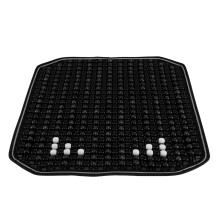 Fa gyöngyös autósüléshuzat-szett, fekete, ergonomikus, 2 darabos