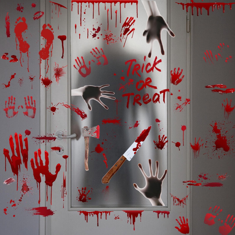Halloween window clings static decal set 6 pcs