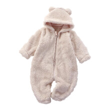 Winter-Neugeborenen-Strampler mit Kapuze aus Fleece, 1er-Pack