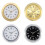 Metal Clock Dial with Roman Numerals 36mm Gold 8