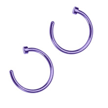 Neusring Paars Maan Design 10mm Verpakking van 2