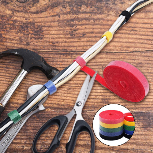 FRCOLOR Lot de 10 attaches auto-agrippantes réutilisables pour câbles