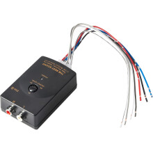 Car Audio Speaker Wire to RCA Line Output Converter, 2-Channel High to Low RCA Converter for Adding Amplifier Subwoofer to Stock Stereo