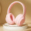 Casque Ankereame Bluetooth 5.3 Hi-Fi pliable 16 h rose 1