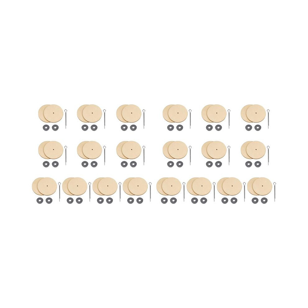 20 Sets Doll Joint Connectors Cotter Pin Joints And Wooden Fibreboard Disks Movable Engage Bolt Dolls Accessories, 35Mm 6032434127408