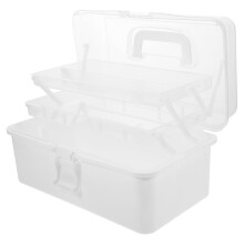 Boîte de rangement pour loisirs créatifs avec poignée, 3 niveaux