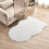 Faux Sheepskin Rug White Fluffy 2x3 ft P-Shape 1
