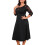 Plus Size Elegáns Csipke Patchwork Ruha Formás Nőknek 1