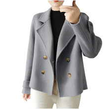 Oversize-Blazer aus Tweed-Wollmischung für Damen, langärmelig