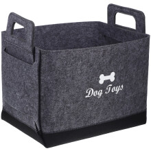 Panier de rangement en feutre pour jouets pour chiens et chats