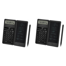 2X Calculadora con Bloc de Notas, Pantalla LCD de 12 Dígitos Calculadora de Escritorio Solar Calculadora Portátil para Oficina, Escuela Y Hogar